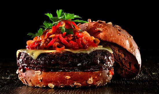Spicy Red Pepper Relish Burger
