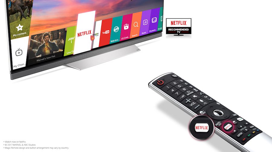 Netflix Hot Key The Remote of 2017 LG OLED TV