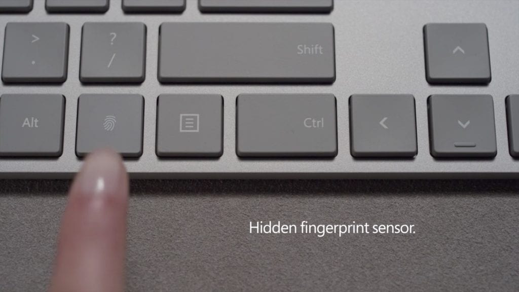 Microsoft Modern Keyboard Fingerprint ID