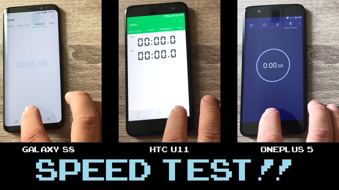 Speed Test OnePlus 5 vs HTC U11 vs Galaxy S8