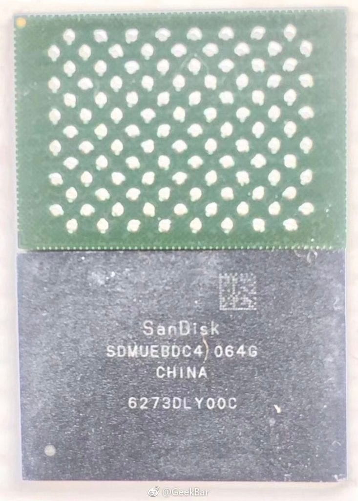 SanDisk Apple iPhone 8 64GB memory chip leak