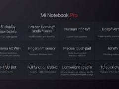 Xiaomi Mi Notebook Pro specs
