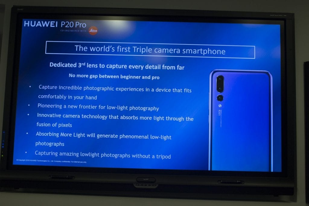 Huawei P20 Pro camera details
