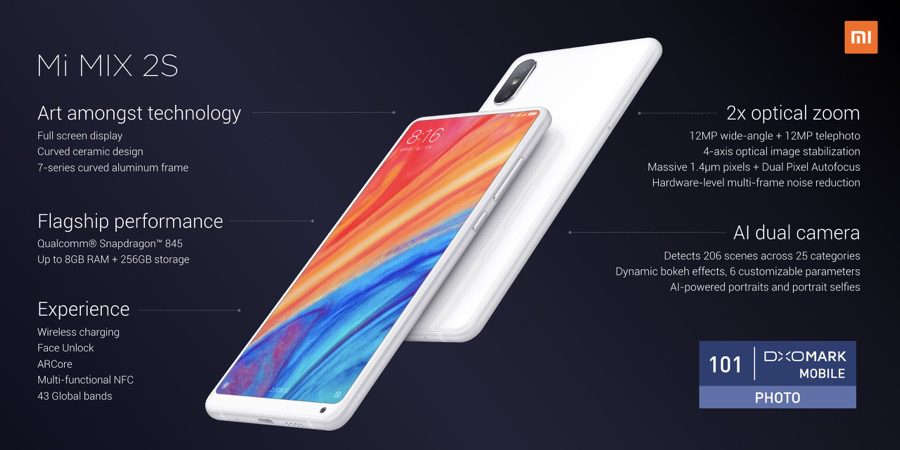 Xiaomi Mi MIX 2S key specs