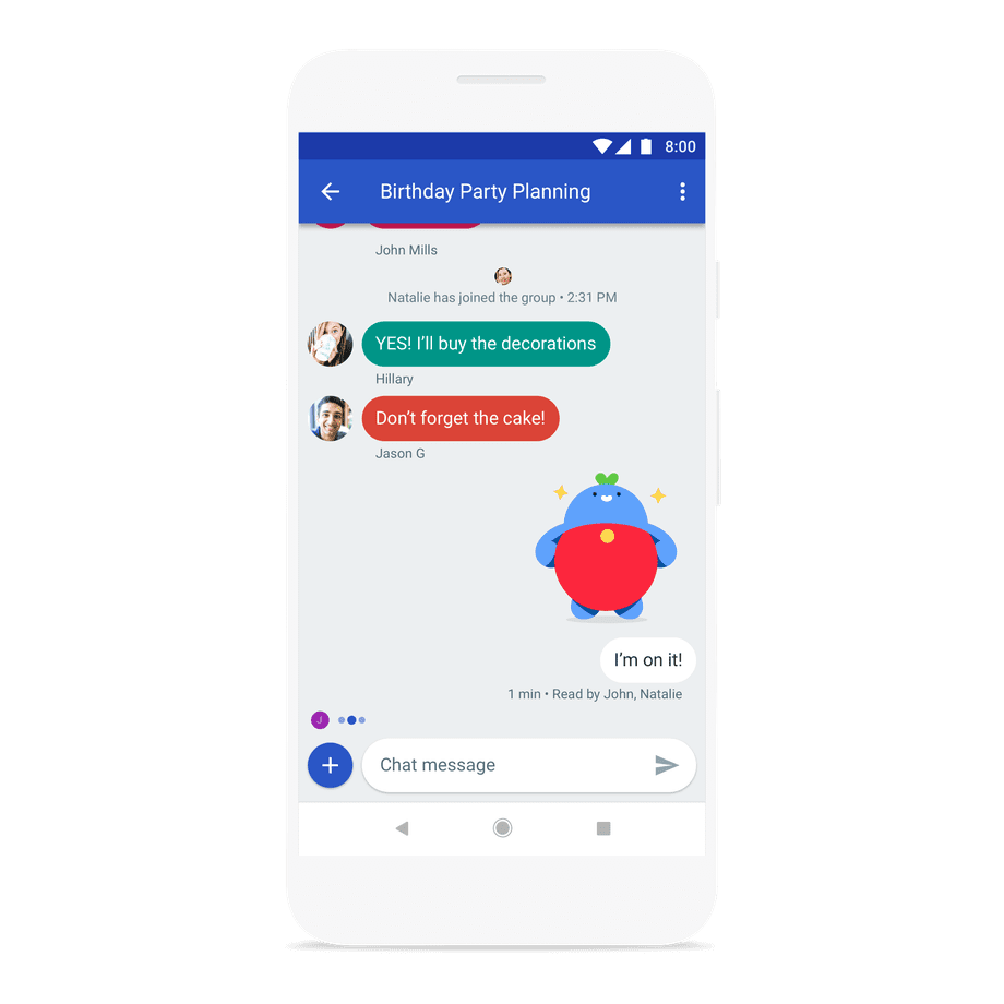 Android Messages Group Chat Preview