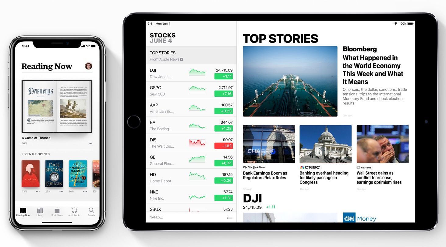 Apple iOS 12 Apple Books iPad Stocks