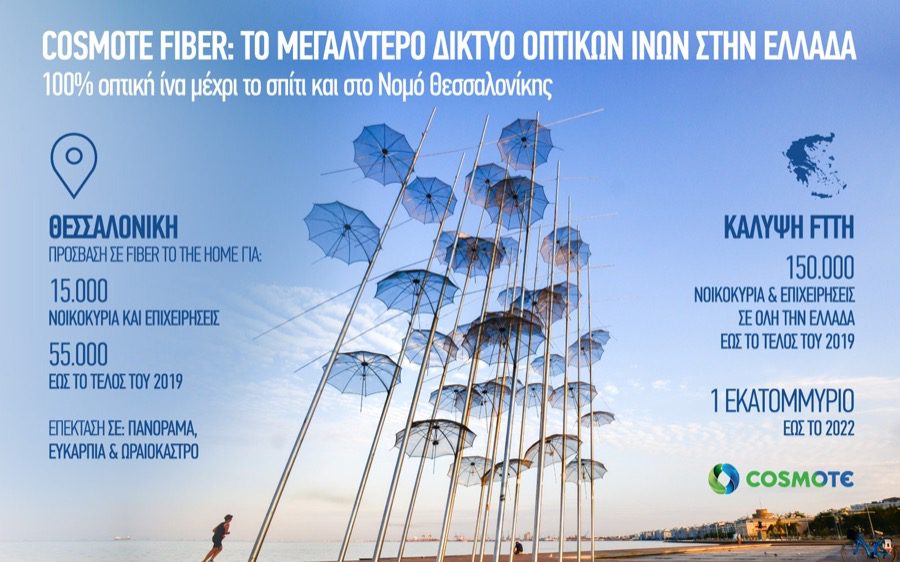 infographic COSMOTE FTTH Thessaloniki