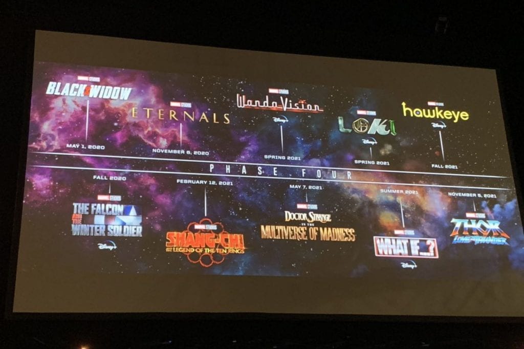 Marvel MCU Phase 4 movies TV series